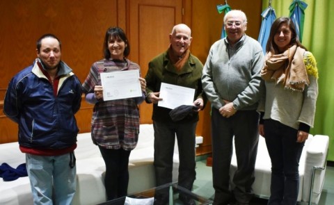 Se entregaron certificados del Registro Provincial de Organizaciones de la Comunidad