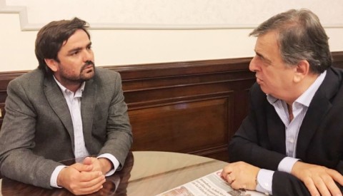 Mario Negri recibió a Emiliano Balbín en el Congreso Nacional