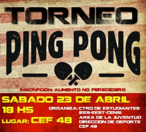 Se juega el sábado un torneo de ping pong