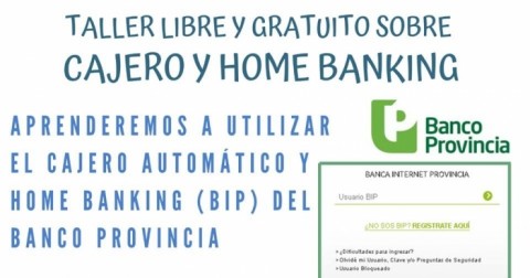 Taller de uso de cajero automático y home banking en Tres Lomas