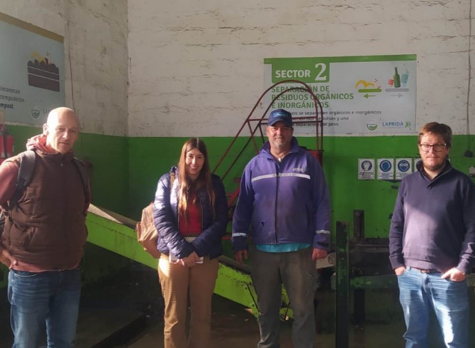 Funcionarios municipales visitaron la Planta de Residuos de Laprida