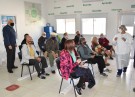 Álvarez visitó la posta de vacunación contra COVID-19