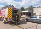 Incendio en los fondos de una vivienda