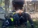 Un automóvil impactó contra una vivienda en la localidad De Bary