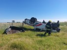 Una camioneta volcó en el Acceso a Ingeniero Thompson