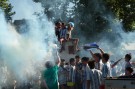 Se desataron los festejos en el centro de la ciudad de Salliqueló