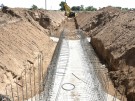 Avanza la obra del desagüe pluvial de la Cuenca Echeverría