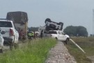 Vuelco y choque en cadena en la Ruta 33