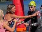 Moyano participó de una competencia en agua frías 