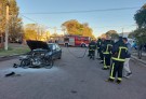 Accidente en la esquina de Marconi y España