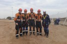 Bomberos Voluntarios realizaron un simulacro en la Planta Compresora
