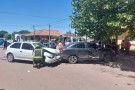 Fuerte accidente en la esquina de Pellegrini y 27 de Octubre