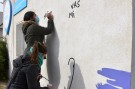 Mural conmemorativo de la movilización “Ni una menos”