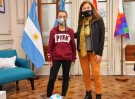 Emma Rodríguez visitó el Ministerio de las Mujeres y el Estadio Único