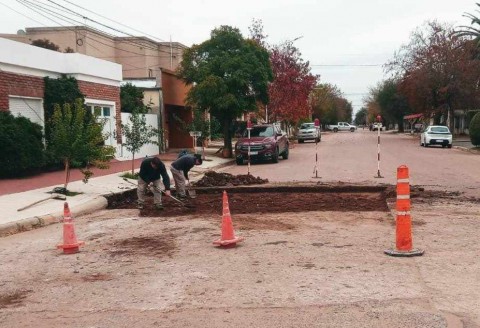 Interrupción del tránsito por obras en un sector de la ciudad