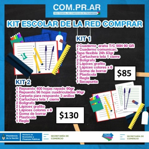 Desde esta semana habrá kits escolares con Precios Cuidados