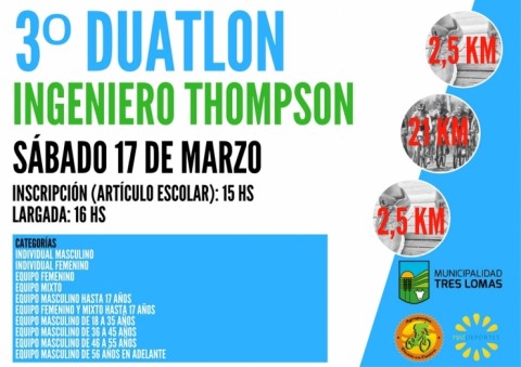 Tercer duatlón en Ingeniero Thompson