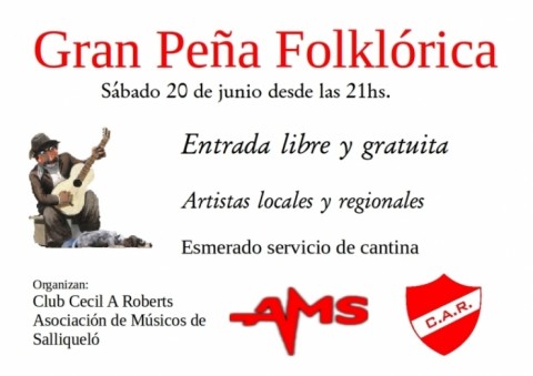 AMS y el club Roberts organizan una Peña Folklórica