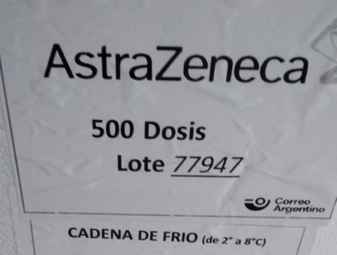 Arribaron cerca de mil dosis de vacunas contra el COVID-19