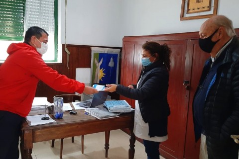 Pacheco visitó la Escuela 1 en el marco de un nuevo aniversario