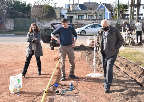 Instalación de gas en el Paseo Cultural “La Estación”