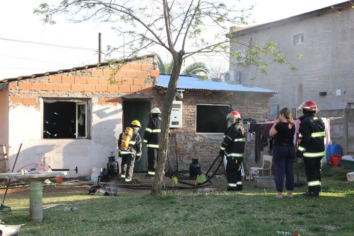 Principio de incendio en una vivienda