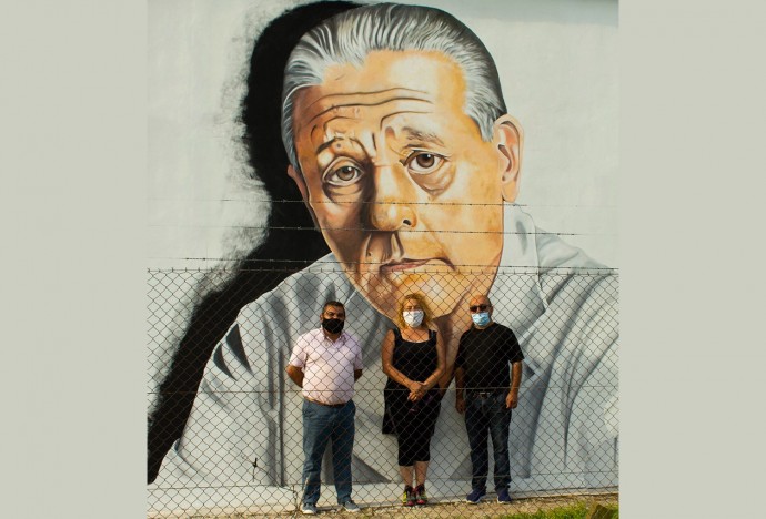 La imagen del Dr. René Favaloro fue retratada en un mural