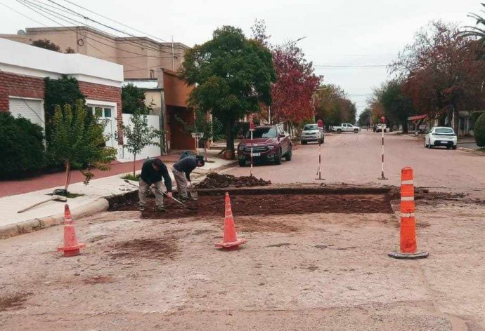 Interrupción del tránsito por obras en un sector de la ciudad