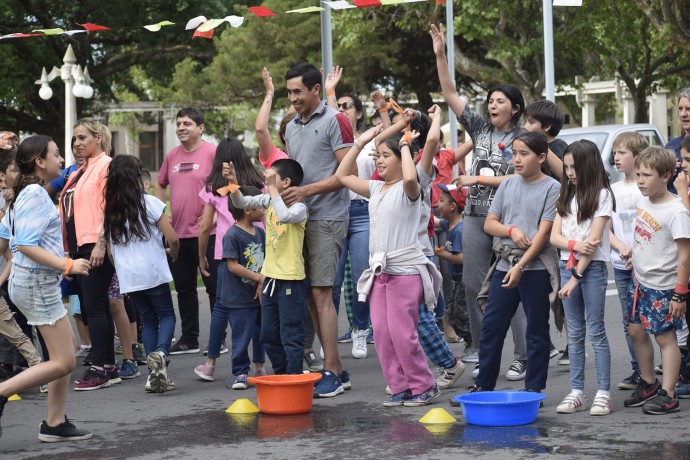 Jornada recreativa en la Plaza San Martín