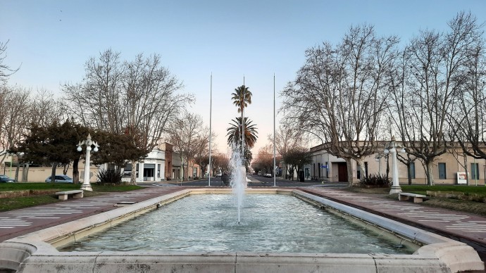 Restauraron la fuente de agua del Palacio Municipal