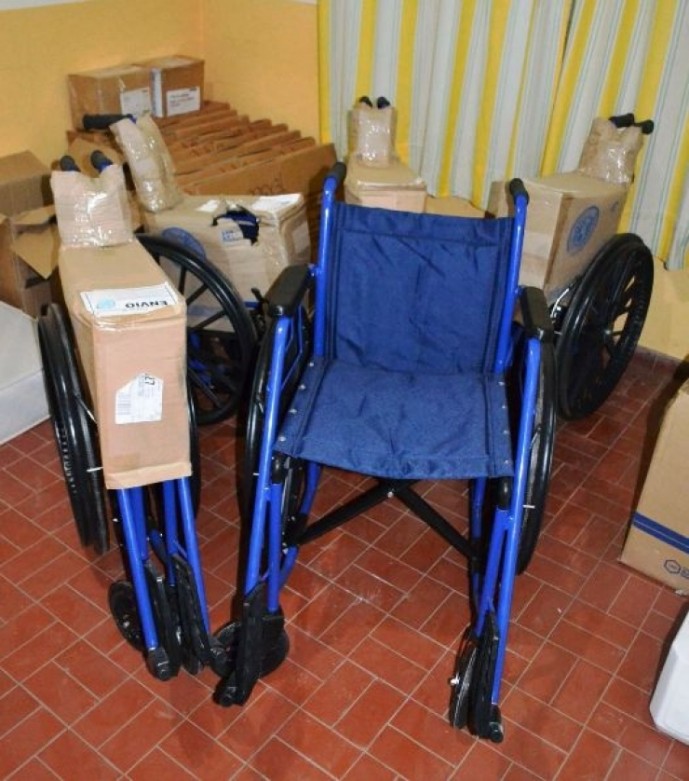 Donaron sillas de ruedas para el Hospital