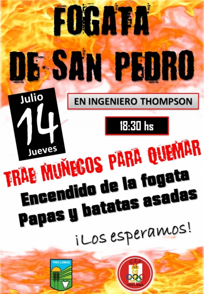 Fogata de San Pedro en Thompson