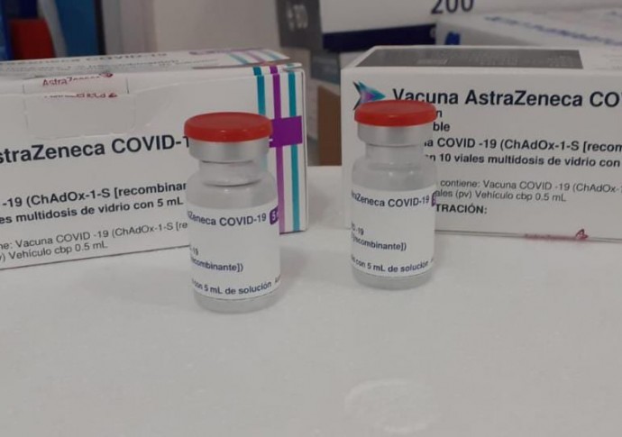 Llegaron dosis de “AstraZeneca”, destinadas a terceras aplicaciones