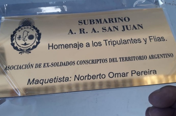 La maqueta del ARA San Juan ya se expone en Mar del Plata