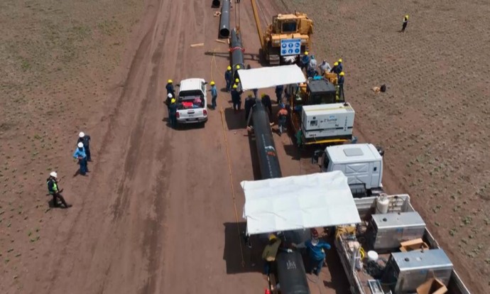 Se realizó el primer soldado de caños en Salliqueló