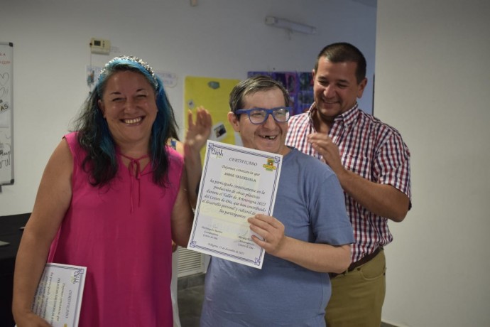 Entrega de diplomas en el Taller Protegido