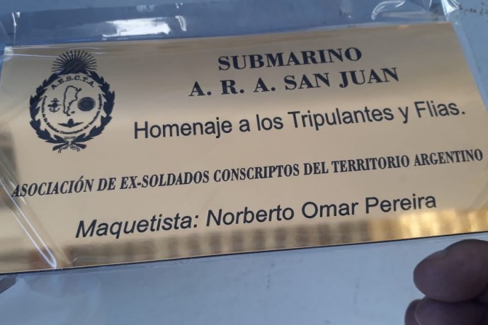 Maqueta del ARA San Juan: declarada de Interés Público en Mar del Plata