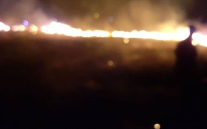 Incendio de baldíos en De Bary