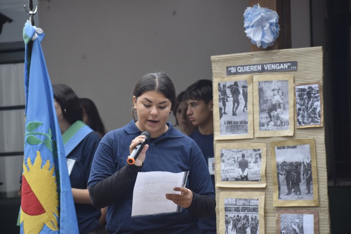 Acto por el Día de la Memoria en la Escuela Secundaria Agraria N° 1