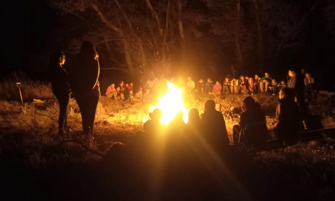 El grupo scout hizo su primer campamento del año