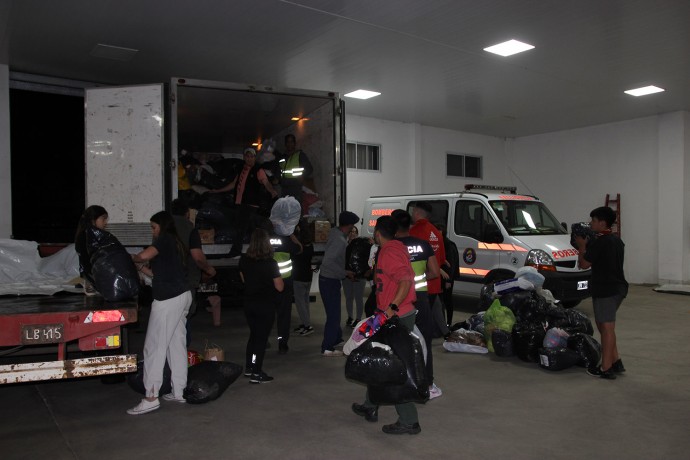 Las donaciones de Salliqueló partieron rumbo a Bahía Blanca