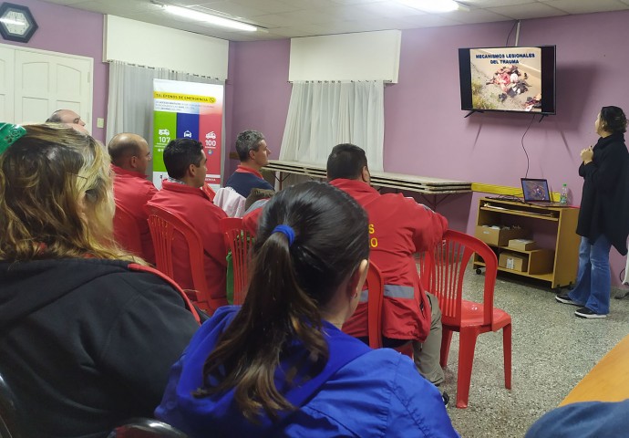 Bomberos Voluntarios se capacitaron en “Cinemática del Trauma” 