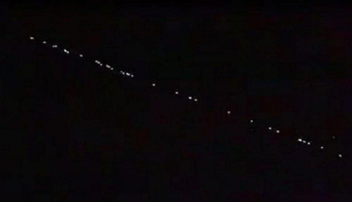 Los satélites de la compañía SpaceX atravesaron el cielo salliquelense