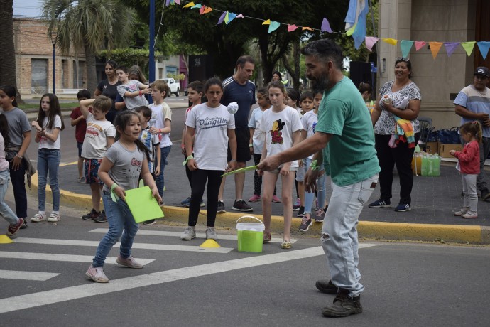 Jornada recreativa en la Plaza San Martín