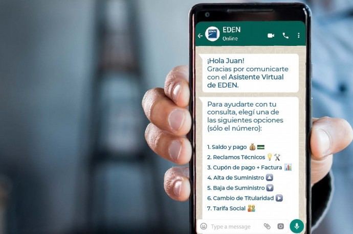EDEN lanza WhatsApp como nuevo canal de gestión para los usuarios